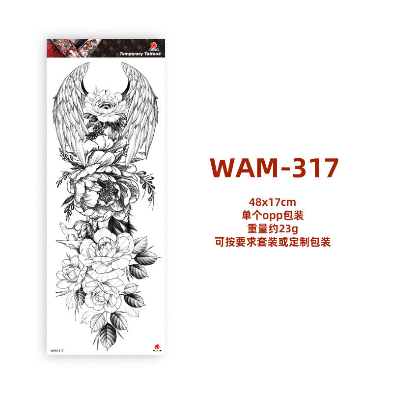 WAM Series Waterproof Full Arm Tattoo Stickers