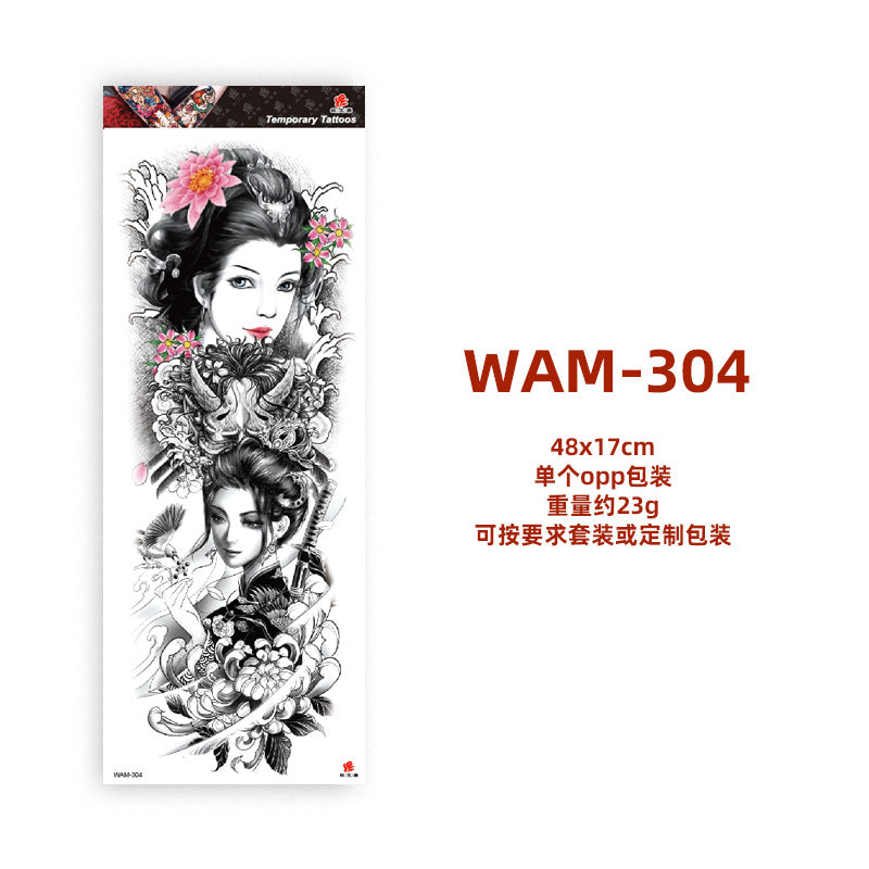WAM Series Waterproof Full Arm Tattoo Stickers