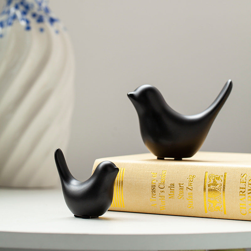 Nordic Minimalist Ceramic Bird Abstract Decor