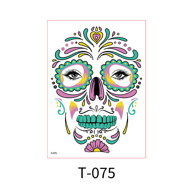 Glow-in-the-Dark Face Tattoo Stickers