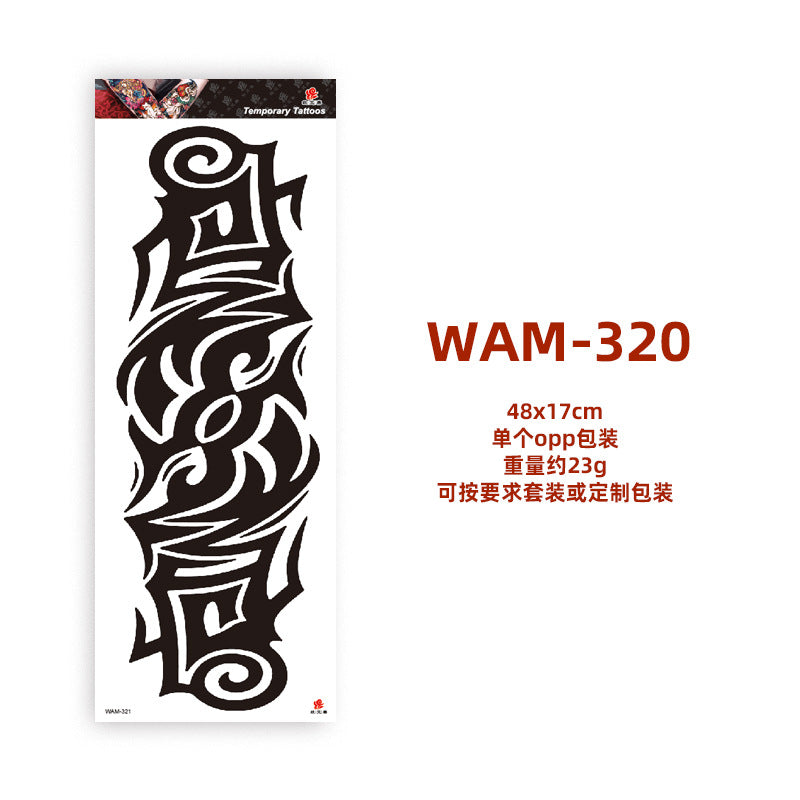WAM Series Waterproof Full Arm Tattoo Stickers
