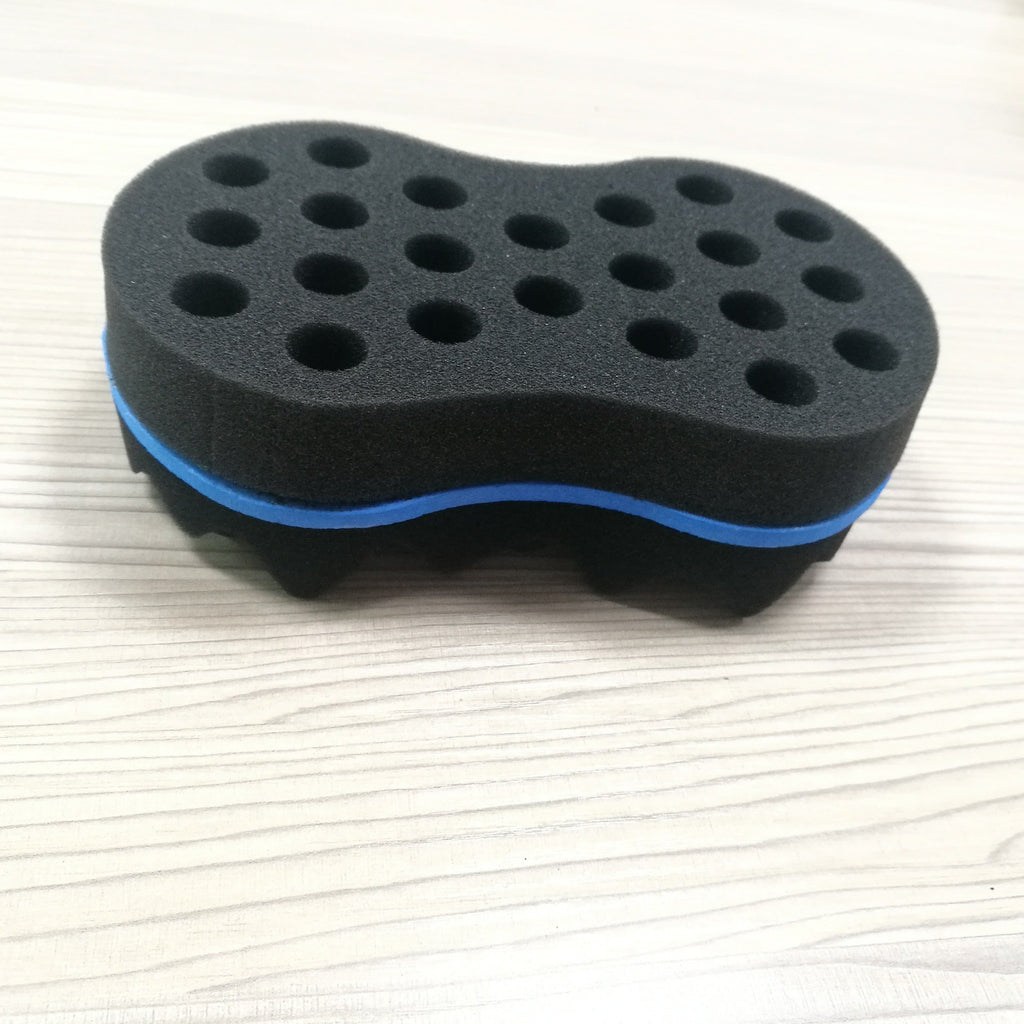 Wave-Shaped Double-Sided Sponge Hair Twist Brush