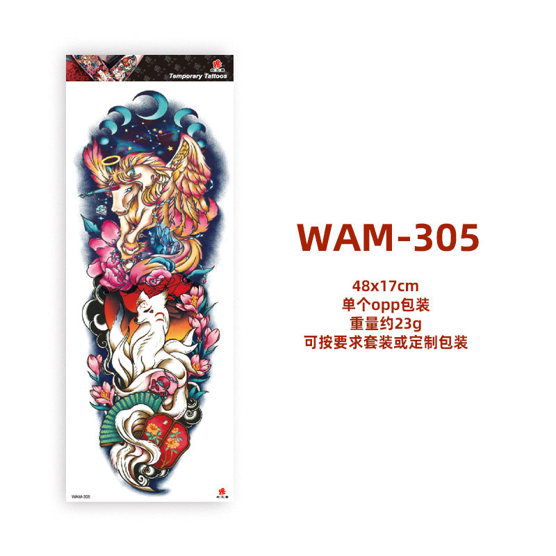 WAM Series Waterproof Full Arm Tattoo Stickers