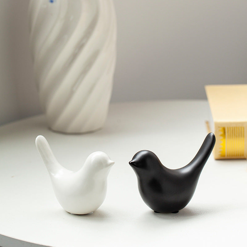 Nordic Minimalist Ceramic Bird Abstract Decor