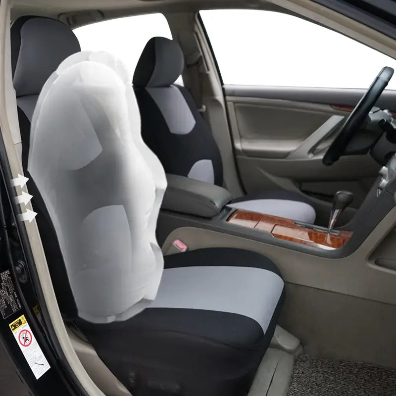 Polyester Car Seat Covers Cushion Set - 4 or 9 Piece