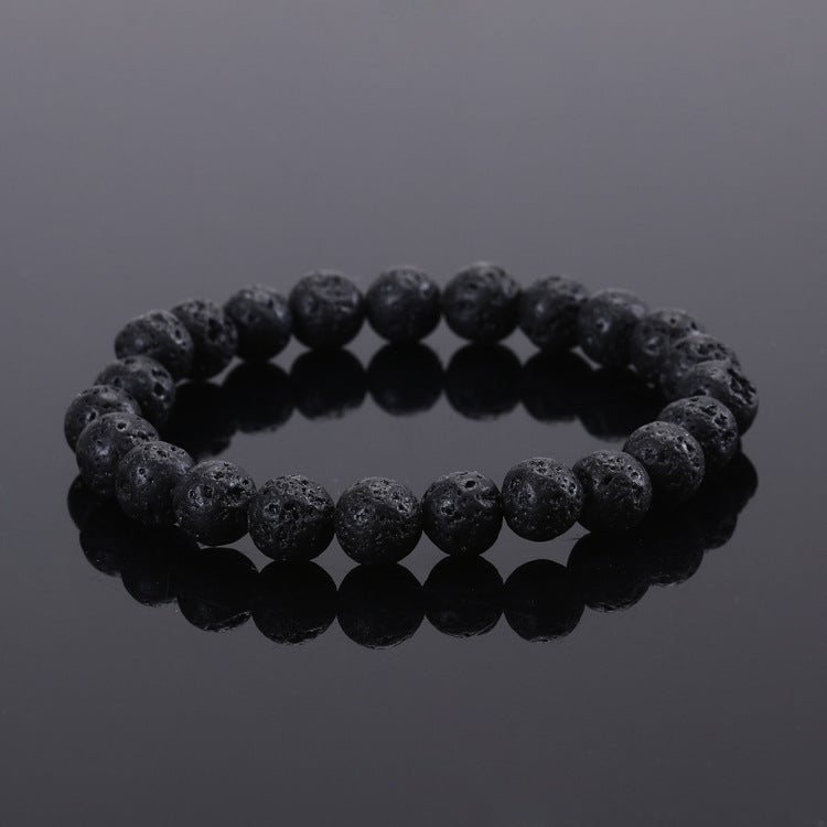 Elastic Beaded Bracelet with Natural Tiger Eye Stones
