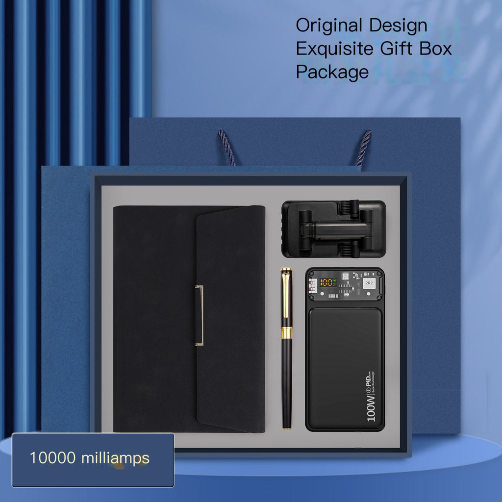 A5 Business Notebook Gift Set with Pen and Power Bank