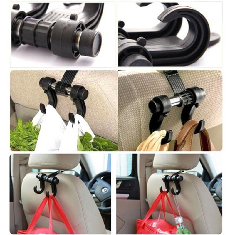 Multifunctional Car Hook for Seat and Trash Storage