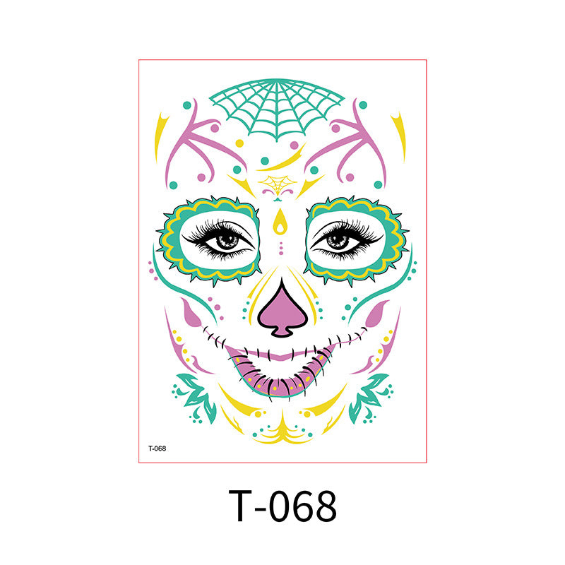 Glow-in-the-Dark Face Tattoo Stickers