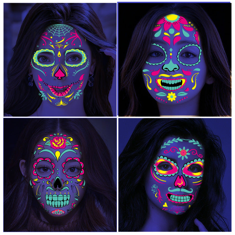 Glow-in-the-Dark Face Tattoo Stickers