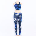 Women's Floral Print Yoga Set - Bra & Leggings Outfit