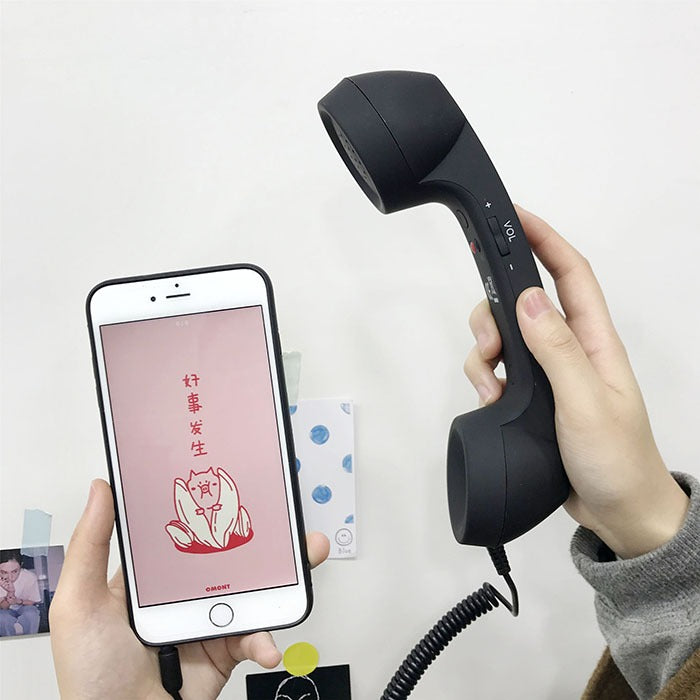 Retro Telephone Wired Earphones With Volume Control