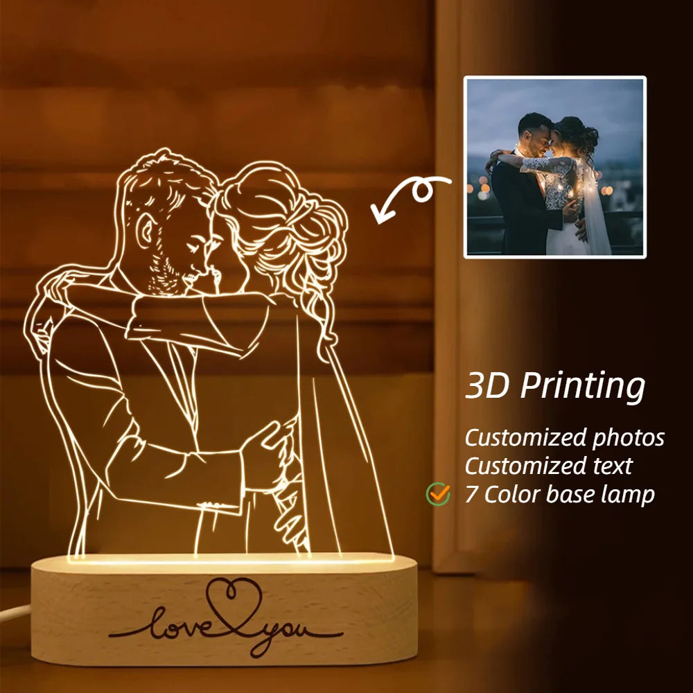Personalized Custom Photo 3D Lamp