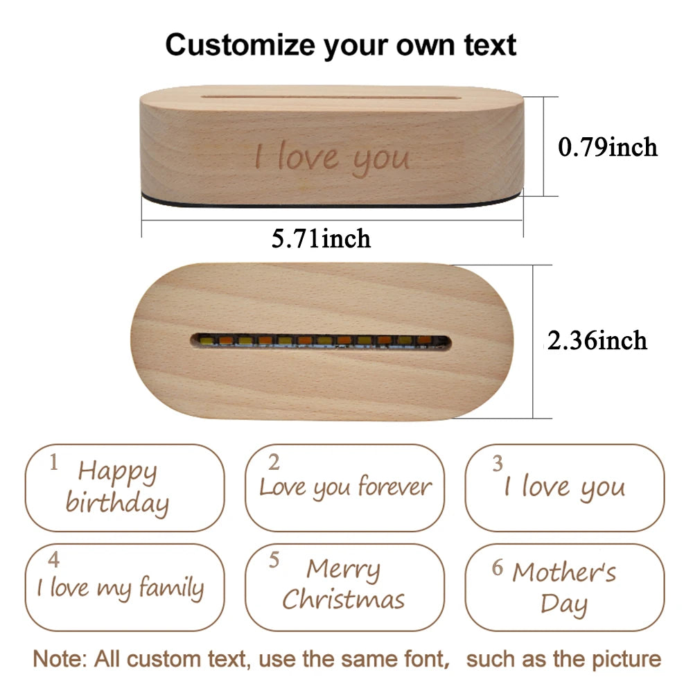 Personalized Custom Photo 3D Lamp