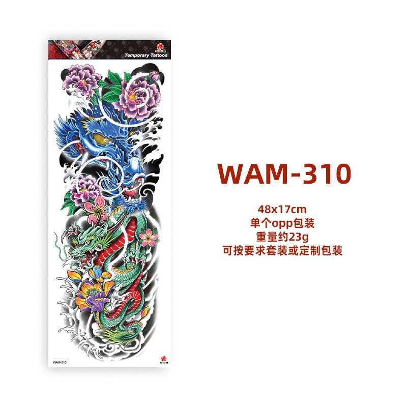 WAM Series Waterproof Full Arm Tattoo Stickers