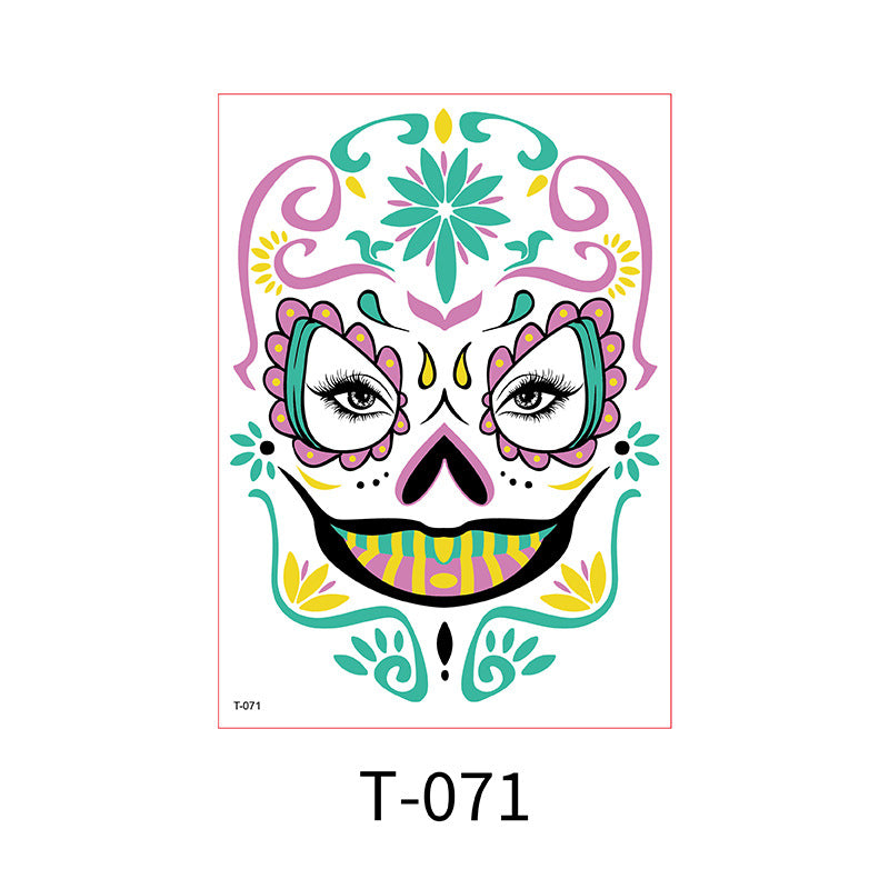 Glow-in-the-Dark Face Tattoo Stickers