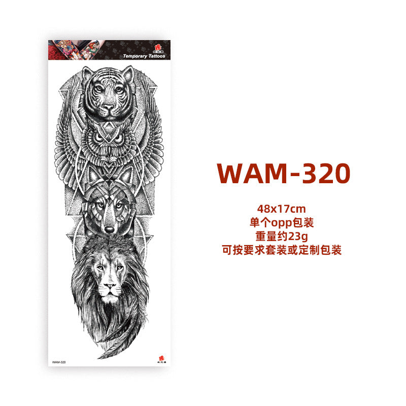 WAM Series Waterproof Full Arm Tattoo Stickers