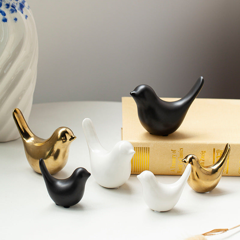 Nordic Minimalist Ceramic Bird Abstract Decor