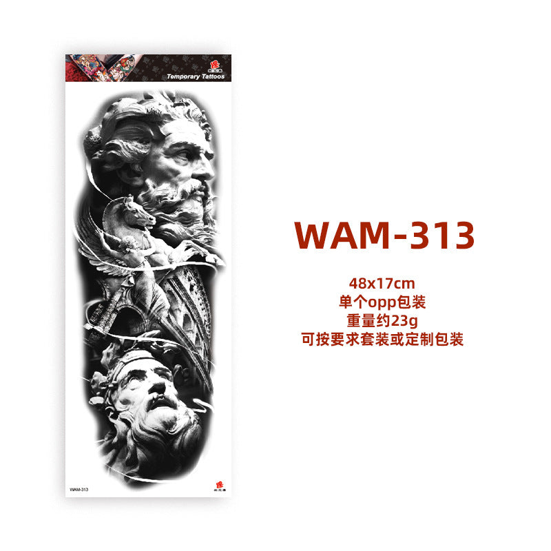 WAM Series Waterproof Full Arm Tattoo Stickers