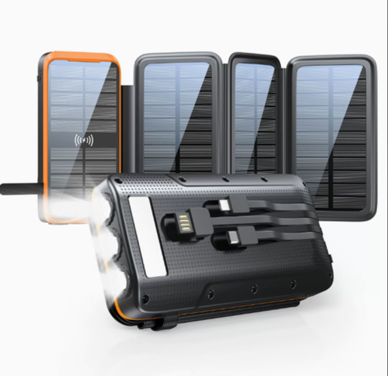 43800mAh Solar Power Bank with Wireless Charging