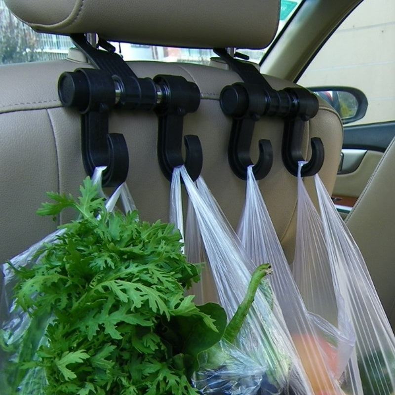 Multifunctional Car Hook for Seat and Trash Storage