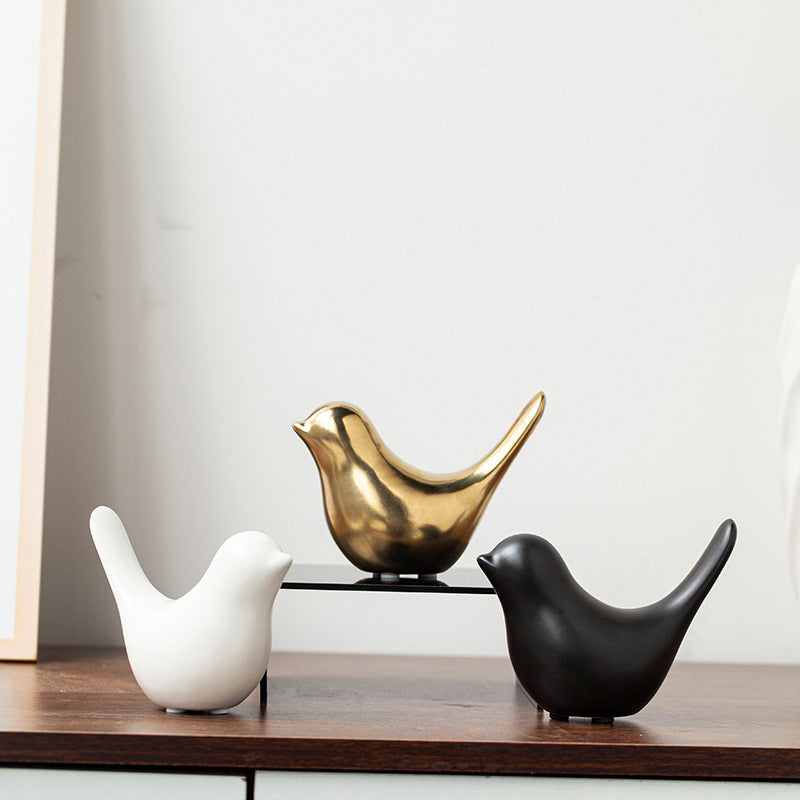Nordic Minimalist Ceramic Bird Abstract Decor