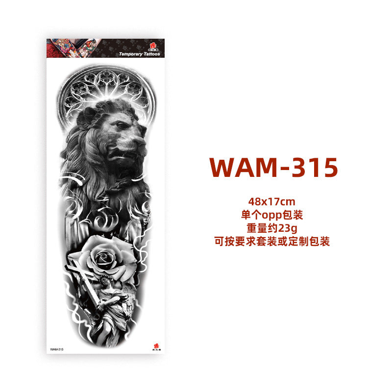 WAM Series Waterproof Full Arm Tattoo Stickers