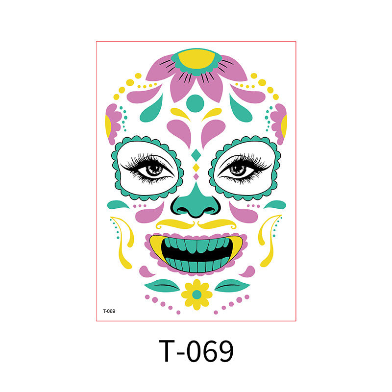 Glow-in-the-Dark Face Tattoo Stickers