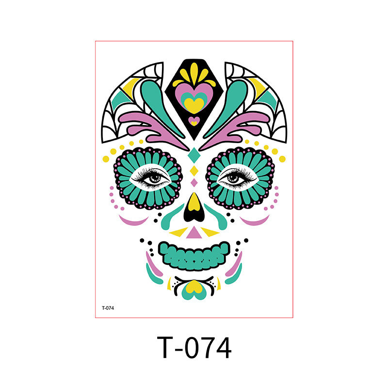 Glow-in-the-Dark Face Tattoo Stickers