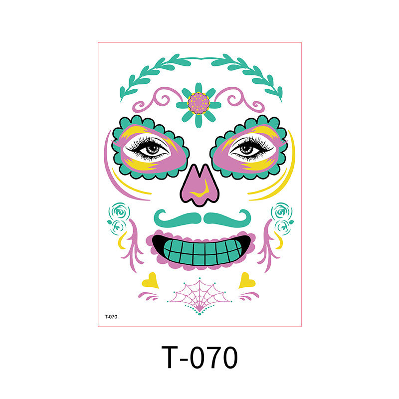 Glow-in-the-Dark Face Tattoo Stickers