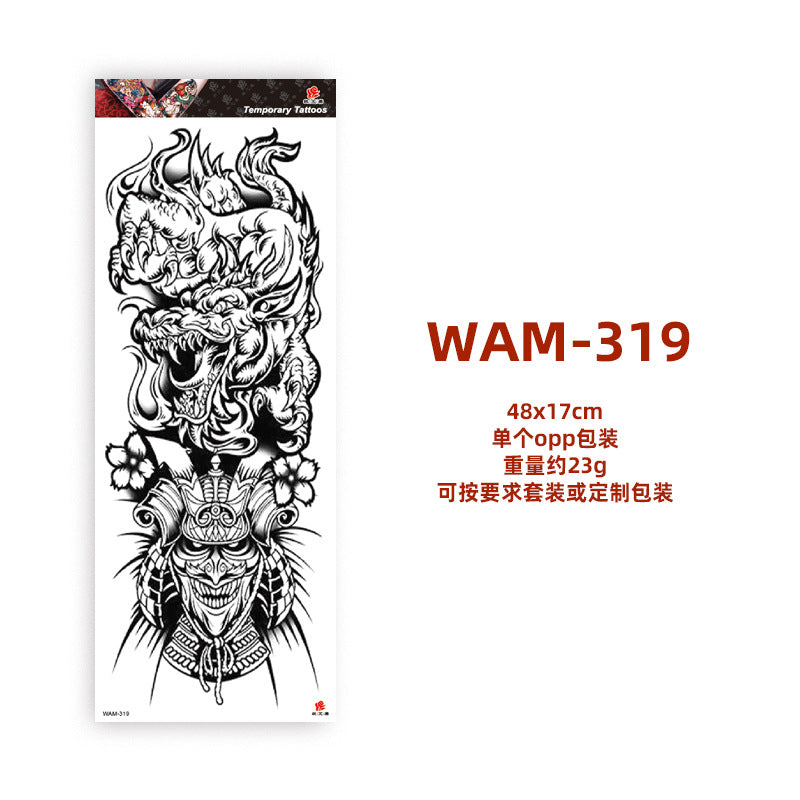 WAM Series Waterproof Full Arm Tattoo Stickers